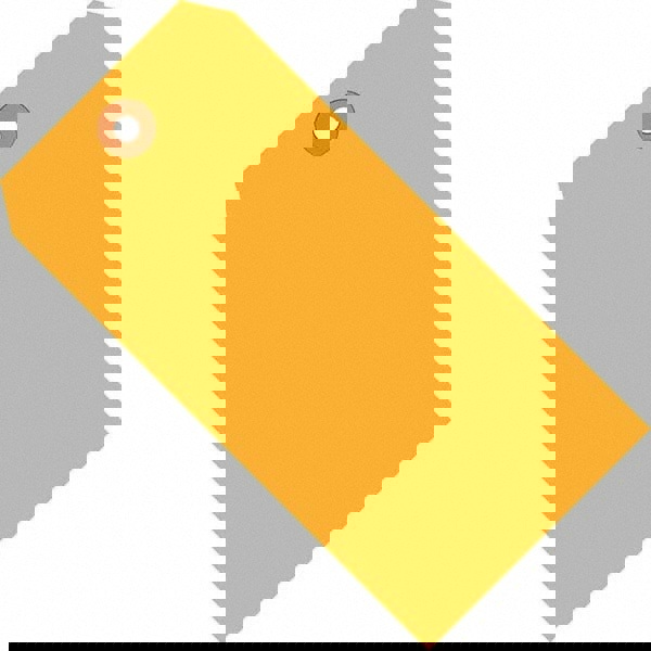 Blank Tag: 4-3/4'' High, Fluorescent Orange, Synthetic Paper